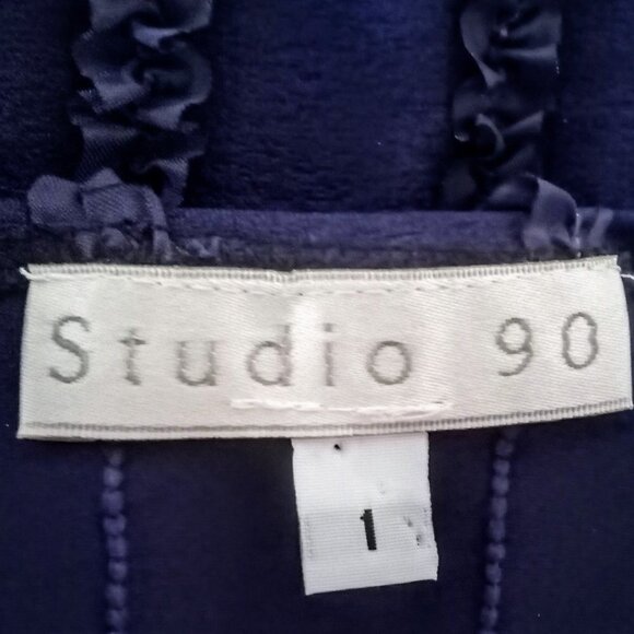 Vintage Studio 90 Purple Ribbon Embellished Top - Picture 4 of 6